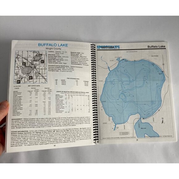 Minnesota West Metro Area Fishing Map Guide Sportsmans Connection 2001 Lake Maps - Picture 4 of 6